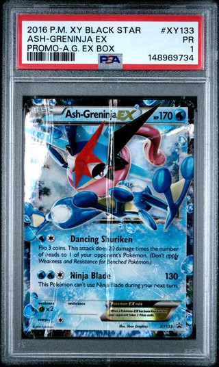 ASH-GRENINJA EX Black Star Promo #XY133 PSA 1