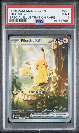 PIKACHU EX Ascended Heroes Special Illustration Rare #276 PSA 9