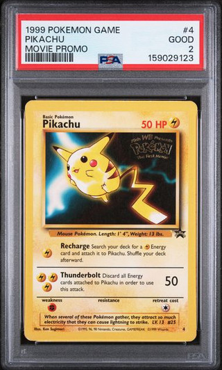 PIKACHU Black Star Movie Promo #4 PSA 2