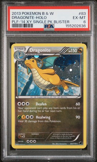 DRAGONITE Plasma Freeze Holo #83 PSA 6