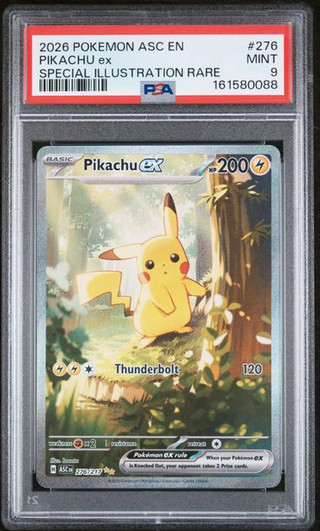 PIKACHU EX Ascended Heroes Special Illustration Rare #276 PSA 9