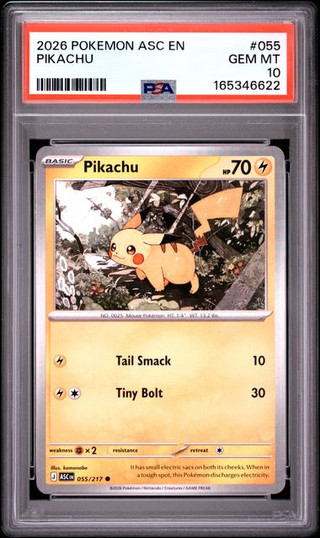 PIKACHU Ascended Heroes Holo #055 PSA 10