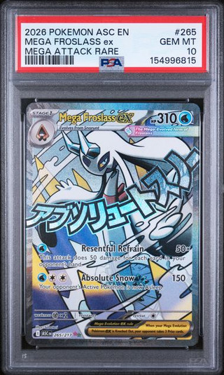MEGA FROSLASS EX Ascended Heroes Mega Attack Rare #265 PSA 10