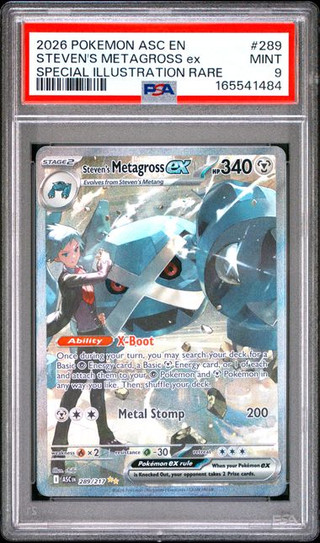 STEVEN'S METAGROSS Ascended Heroes Special Illustration Rare #289 PSA 9