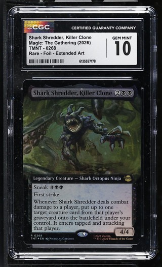 SHARK SHREDDER, KILLER CLONE Teenage Mutant Ninja Turtles Foil (Extended Art) CGC 10