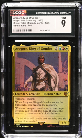 ARAGORN, KING OF GONDOR The Lord of the Rings: Tales of Middle-earth Commander Decks Foil CGC 9