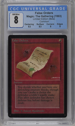 FALSE ORDERS Beta CGC 8 Q++