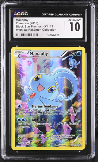 MANAPHY Black Star Promo Holo #XY113 CGC 10