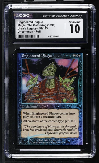 ENGINEERED PLAGUE Urza's Legacy Foil CGC 10