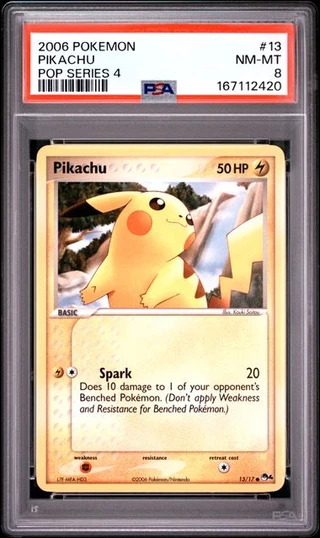 PIKACHU POP Series 4 #13 PSA 8