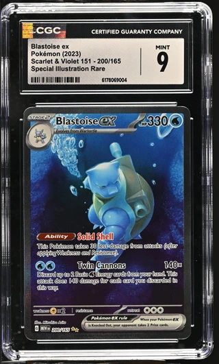 BLASTOISE EX 151 Special Illustration Rare #200 CGC 9
