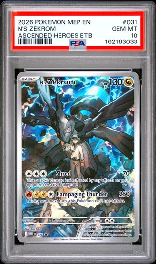 N'S ZEKROM Mega Evolution Ascended Heroes ETB Promo #031 PSA 10