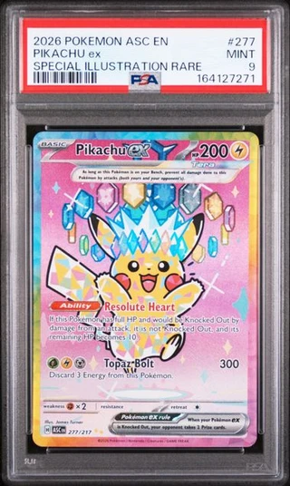 PIKACHU EX Ascended Heroes Special Illustration Rare #277 PSA 10