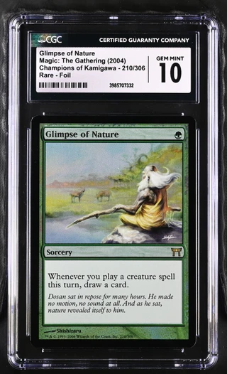 GLIMPSE OF NATURE Champions of Kamigawa Foil CGC 10