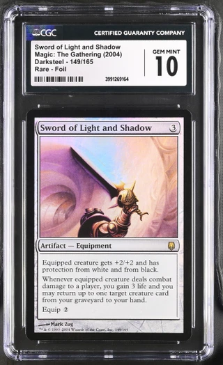 SWORD OF LIGHT AND SHADOW Darksteel Foil CGC 10