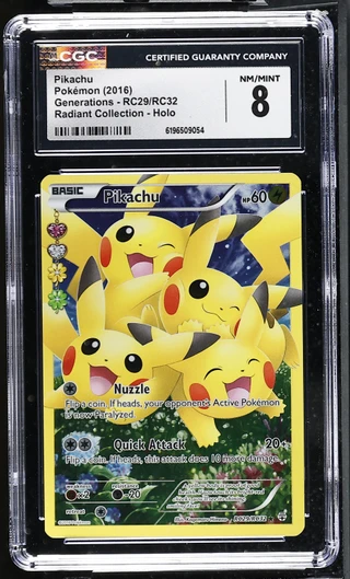 PIKACHU Generations Radiant Collection Holo #RC29 CGC 8
