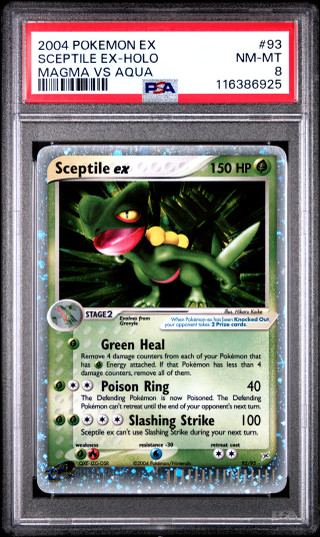 SCEPTILE EX Team Magma vs Team Aqua Holo PSA 8
