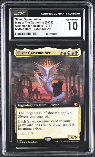SLIVER GRAVEMOTHER Commander Masters Extended Art CGC 10