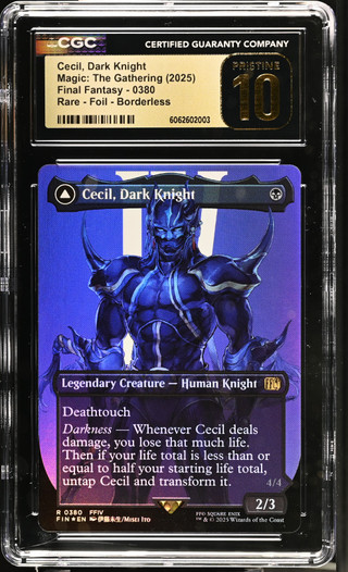 CECIL, DARK KNIGHT Final Fantasy Borderless Foil CGC 10