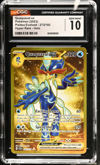 QUAQUAVAL EX Paldea Evolved Hyper Rare CGC 10