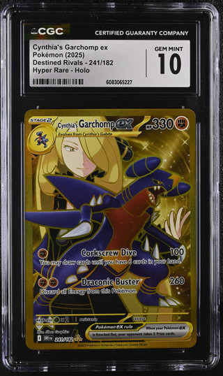CYNTHIA'S GARCHOMP EX Destined Rivals Hyper Rare CGC 10
