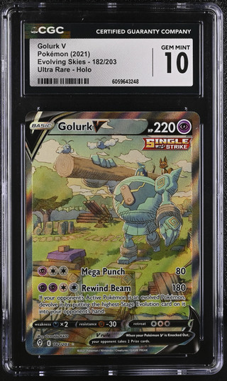 GOLURK V Evolving Skies Holo CGC 10
