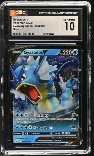 GYARADOS V Evolving Skies Holo CGC 10