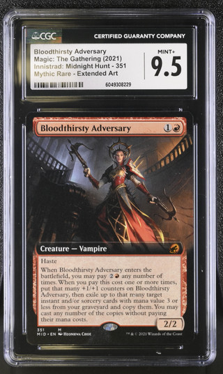BLOODTHIRSTY ADVERSARY Innistrad: Midnight Hunt Extended Art CGC 9.5