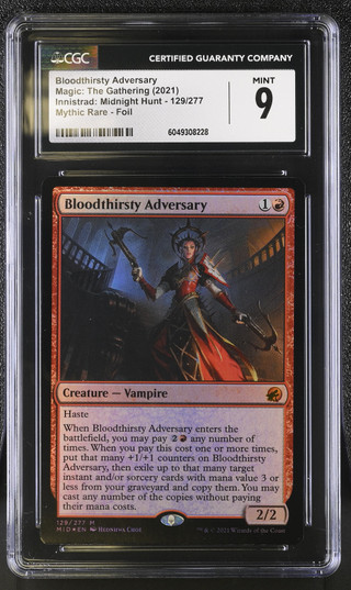BLOODTHIRSTY ADVERSARY Innistrad: Midnight Hunt Foil CGC 9