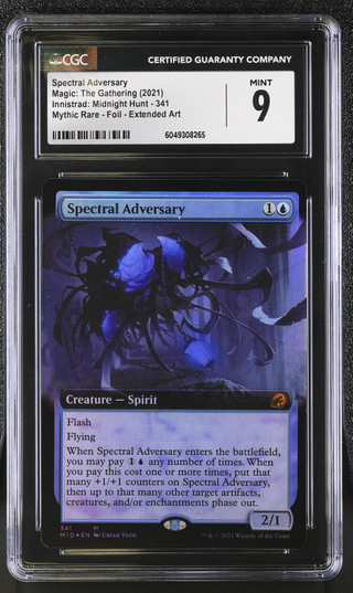 SPECTRAL ADVERSARY Innistrad: Midnight Hunt Extended Art Foil CGC 9