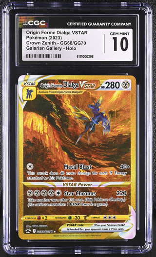 ORIGIN FORME DIALGA VSTAR Crown Zenith Holo CGC 10