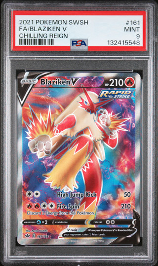 BLAZIKEN V Chilling Reign Holo PSA 9