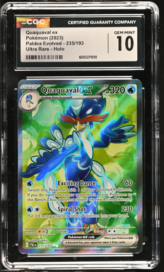 QUAQUAVAL EX Paldea Evolved holofoil CGC 10