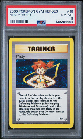 MISTY Gym Heroes Holo PSA 8