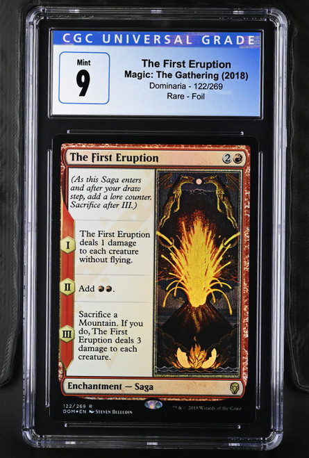 THE FIRST ERUPTION Dominaria Foil Rare CGC 9.0 #4126539122