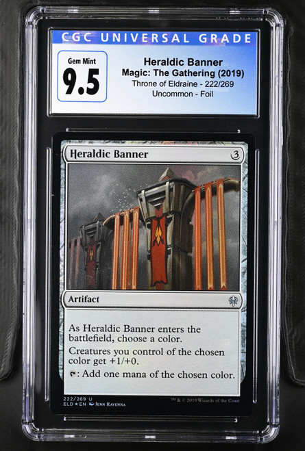 HERALDIC BANNER Throne of Eldraine Foil U CGC 9.5 #4126539208