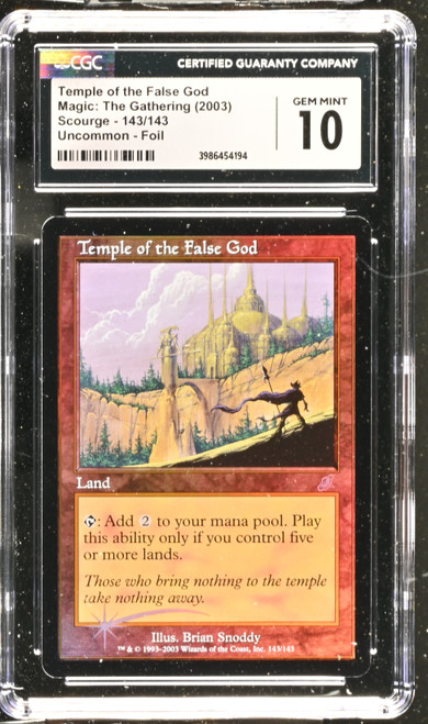 TEMPLE OF THE FALSE GOD Scourge Foil CGC 10