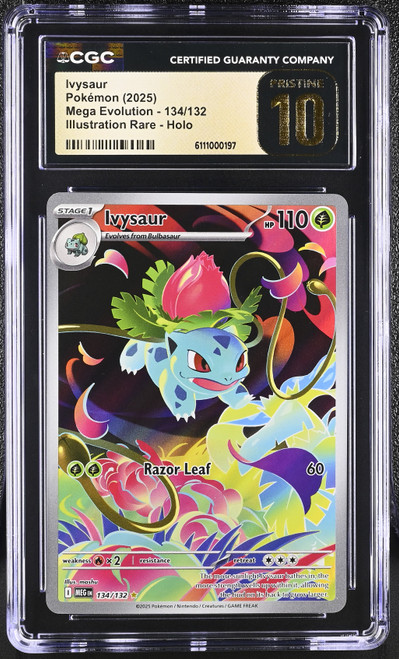 IVYSAUR Mega Evolution Illustration Rare CGC 10
