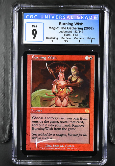BURNING WISH Judgment Foil CGC 9 Q+