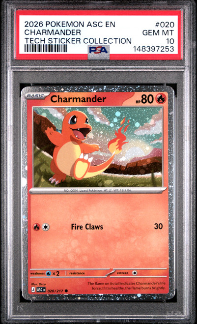 CHARMANDER Ascended Heroes Promo #020 PSA 10