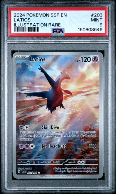 LATIOS Surging Sparks Illustration Rare #203 PSA 9
