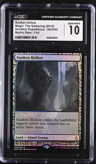 SUNKEN HOLLOW Masterpiece Series: Expeditions Foil (BFZ Expeditions Foil) CGC 10