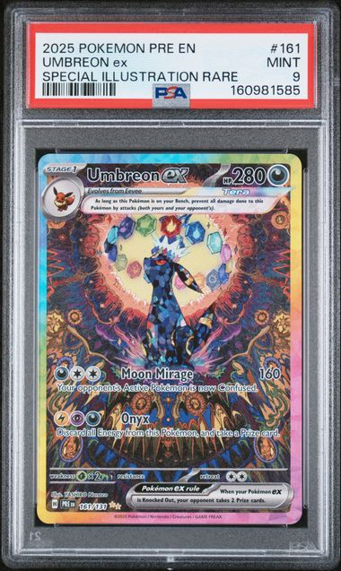 UMBREON EX Prismatic Evolutions Special Illustration Rare #161 PSA 9