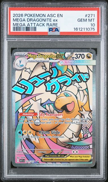MEGA DRAGONITE EX Ascended Heroes Mega Attack Rare #271 PSA 10