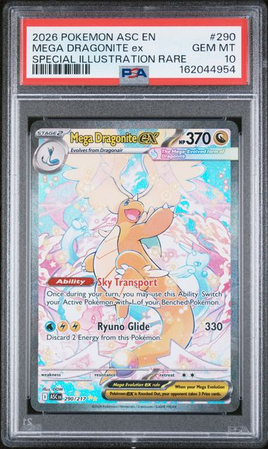 MEGA DRAGONITE EX Ascended Heroes Special Illustration Rare #290 PSA 10