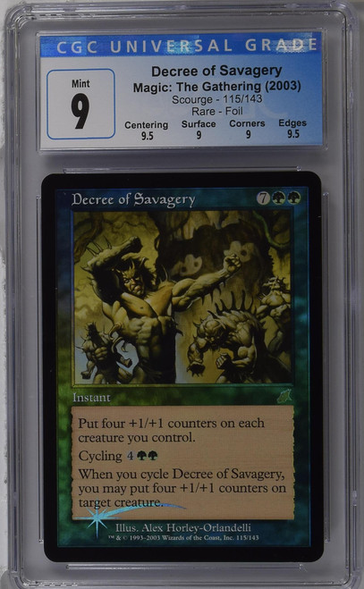 DECREE OF SAVAGERY Scourge Foil CGC 9 Q++