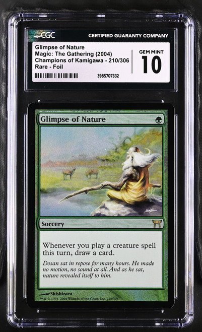 GLIMPSE OF NATURE Champions of Kamigawa Foil CGC 10