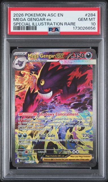 MEGA GENGAR EX Ascended Heroes Special Illustration Rare #284 PSA 10