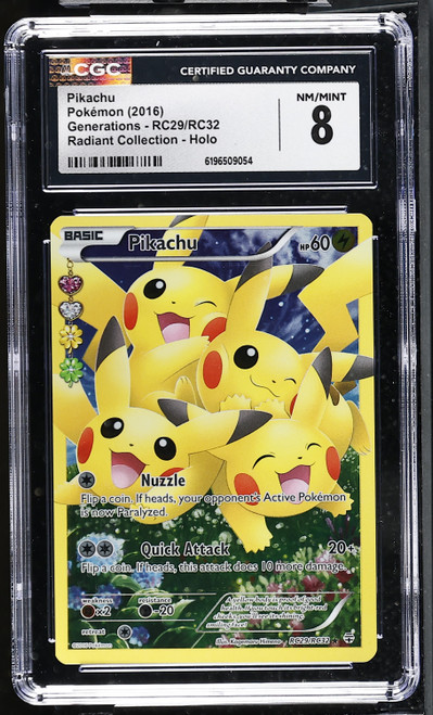 PIKACHU Generations Radiant Collection Holo #RC29 CGC 8