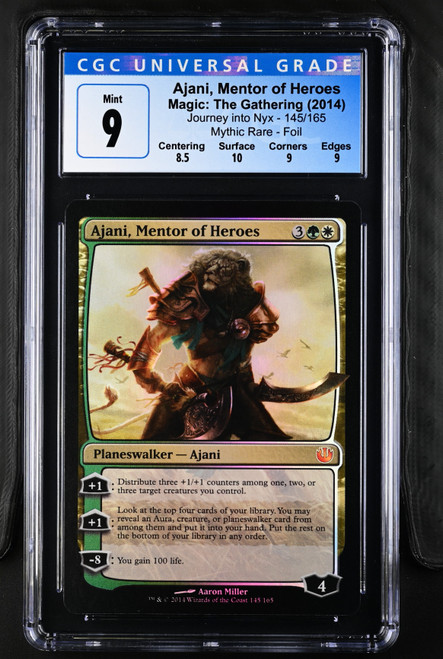 AJANI, MENTOR OF HEROES Journey into Nyx Foil Mythic CGC 9.0 #4132168042